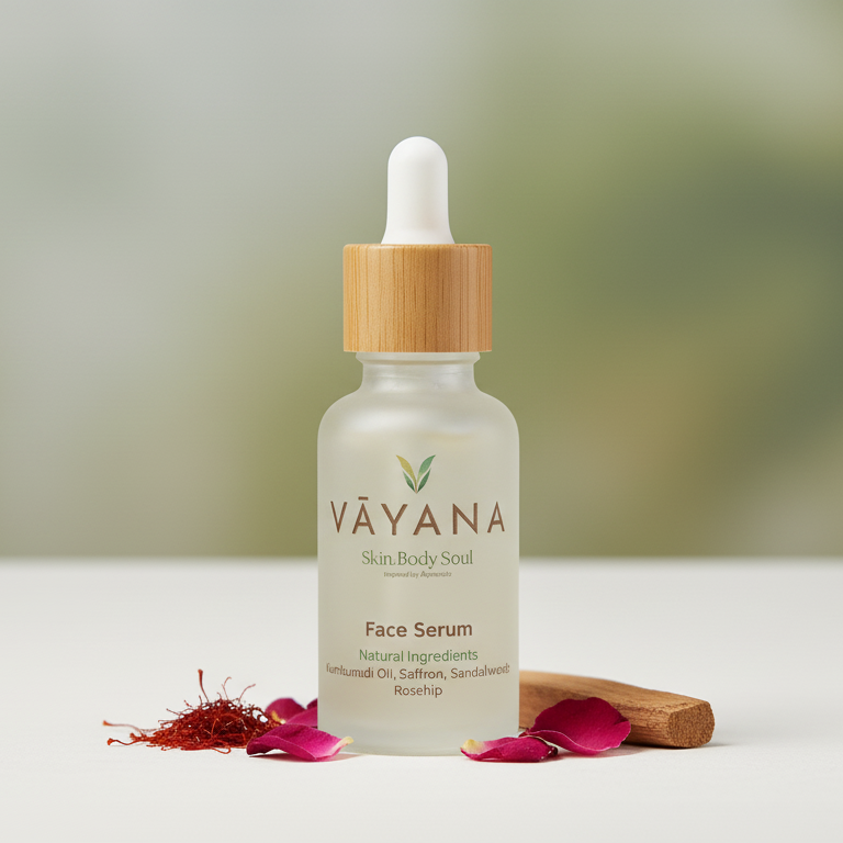 Vayana Face Serum bottle with dropper 